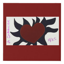 Heart with Black Flames 