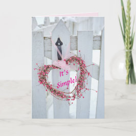 HEART WREATH ALL-TILLFÄLLE KÄRLEK-KORT TACK KORT