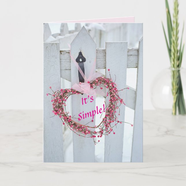 HEART WREATH ALL-TILLFÄLLE KÄRLEK-KORT TACK KORT (Framsida)