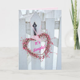 HEART WREATH ALL-TILLFÄLLE KÄRLEK-KORT TACK KORT