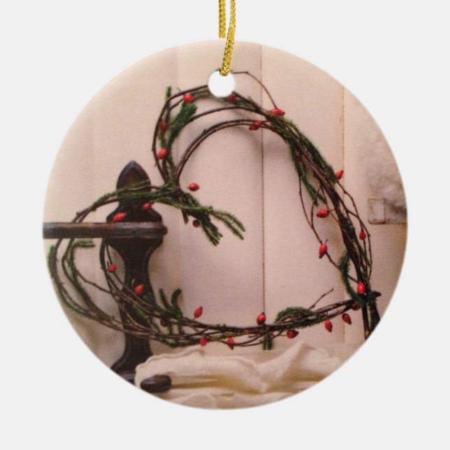 HEART WREATH TRÄD ORNAMENT (Framsidan)