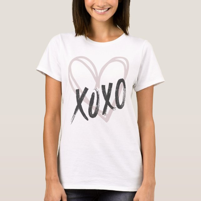 Heart X och O'x XOXO T Shirt (Framsida)