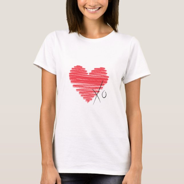 Heart XO T Shirt (Framsida)