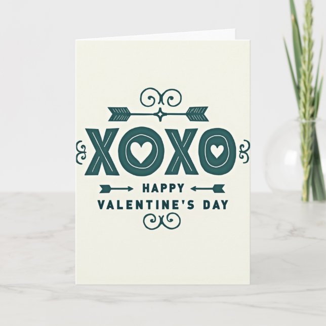 Heart Xoxo Alla hjärtans dag-kort Kort (Framsida)
