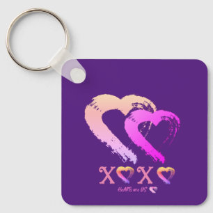 Heart XOXO Metall Nyckelring