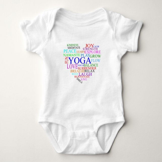 Heart Yoga Shirt - Baby Yoga-kläder T Shirt (Framsida)