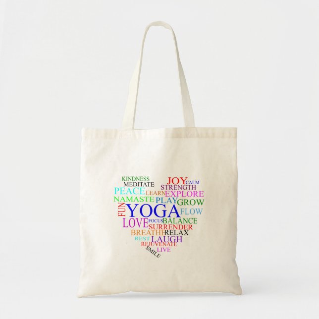 Heart Yoga Toit Bag Tygkasse (Framsidan)