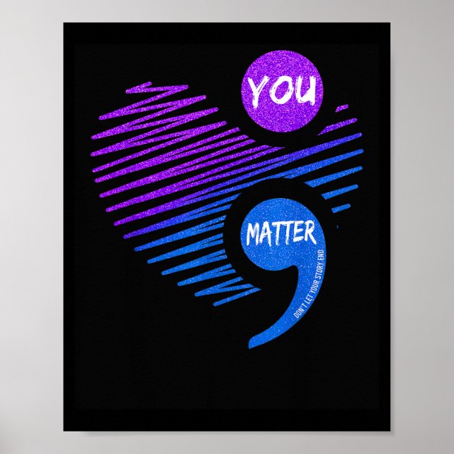 Heart You Don't Let Story End Suicide Prevention  Poster (Framsidan)