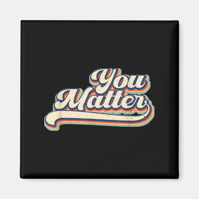 Heart You Suicide Prevention Awareness Retro Vinta Magnet (Framsidan)