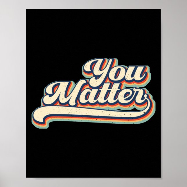 Heart You Suicide Prevention Awareness Retro Vinta Poster (Framsidan)