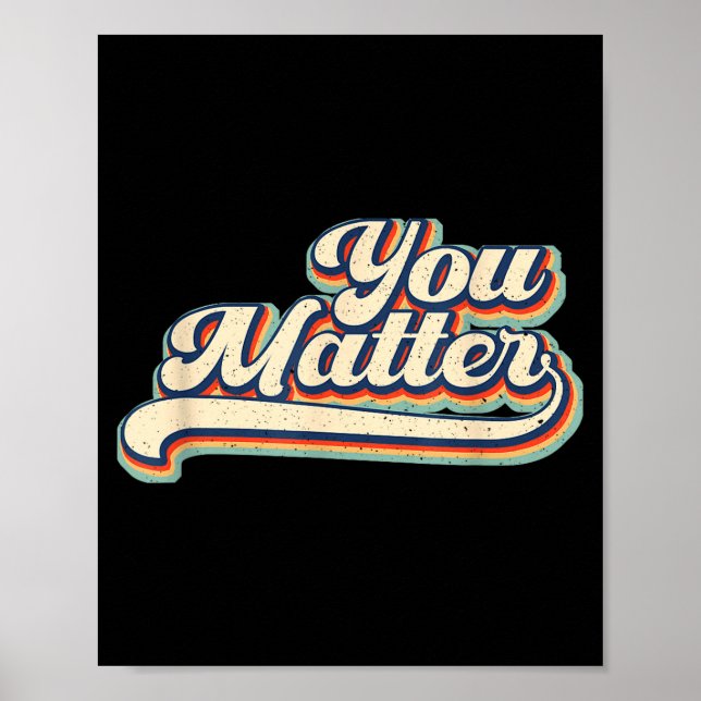 Heart You Suicide Prevention Awareness Retro Vinta Poster (Framsidan)