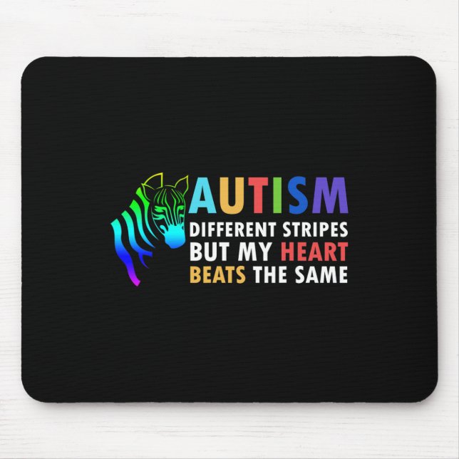 Heart Zebra Satt Inspirational Autism Awareness Musmatta (Framsidan)