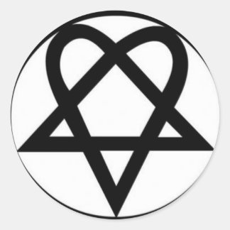 heartagramHIM Runt Klistermärke