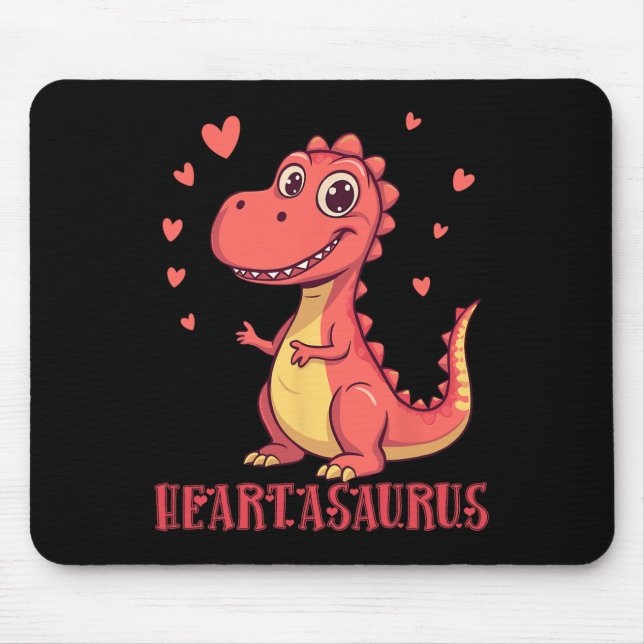 Heartasaurus söta dinosaurie Alla hjärtans dag-des Musmatta (Framsidan)