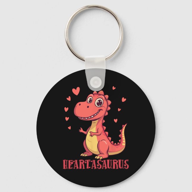 Heartasaurus söta dinosaurie Alla hjärtans dag-des Nyckelring (Framsida)