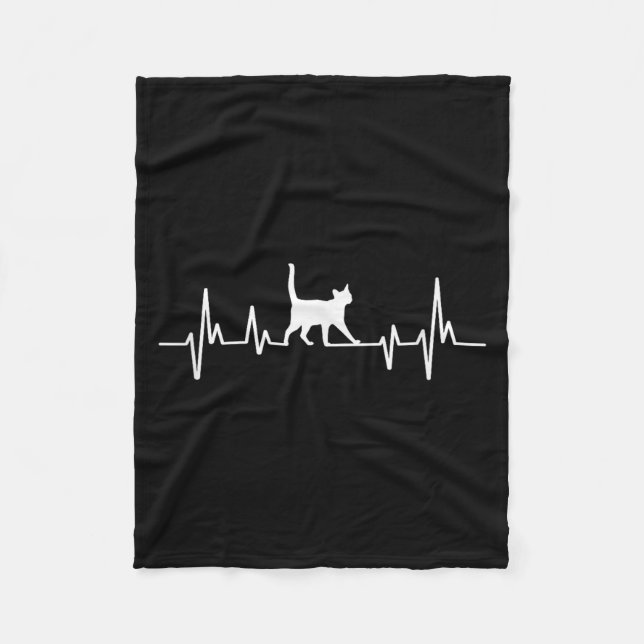 Heartbeat Cat  Fleecefilt (Framsidan)