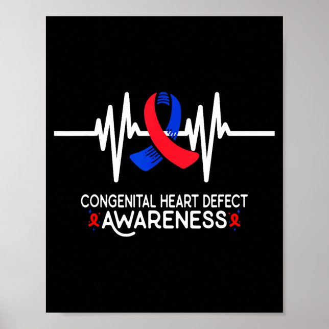 Heartbeat Chd Congenital Heart Defect Awareness Mo Poster (Framsidan)