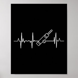 Heartbeat Cricketspelare Heart Line Poster