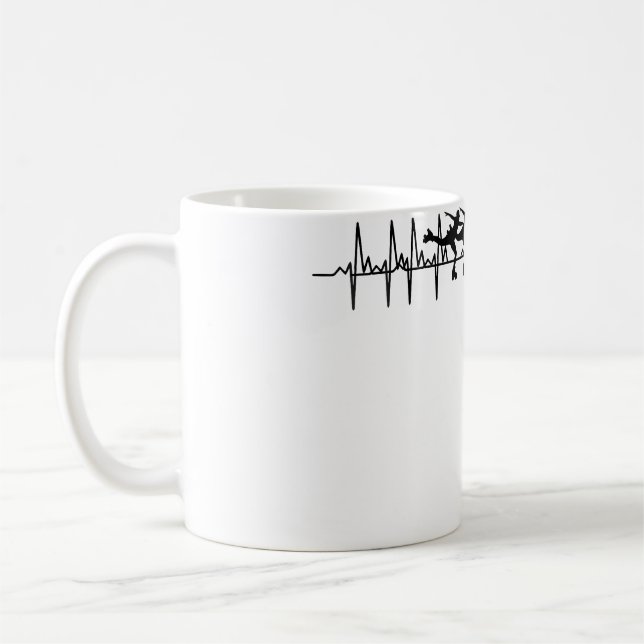 Heartbeat Ecg Rullskridskor Rullskridsko Inline  Kaffemugg (Vänster)