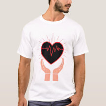 Heartbeat in Hands Nurse T-Shirt