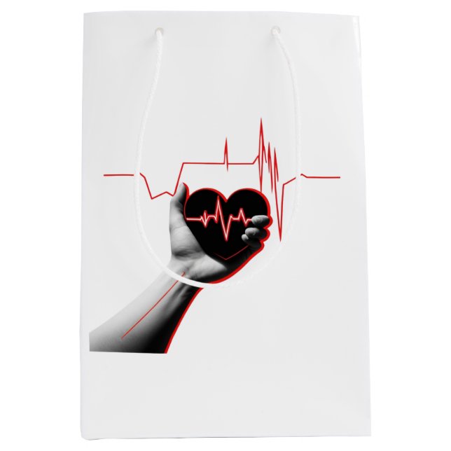 Heartbeat Love Design – Hand Holding Heart  (Framsidan)