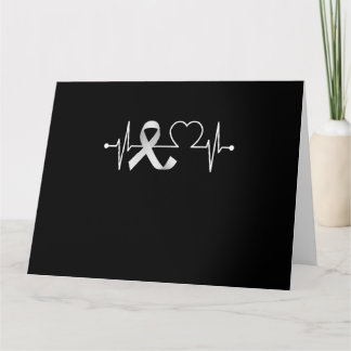 Heartbeat Lung Cancer Awareness Kort