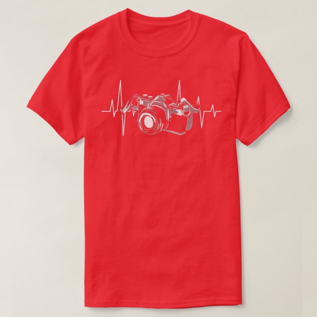 HeartBeat Photograf Heartslag Fotography Came T Shirt (Design framsida)