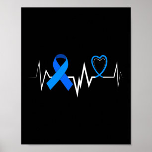 Heartbeat-produkter Alopecia Blått band Alopecia A Poster