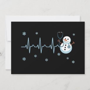 Heartbeat Sjuksköterska Snömannen Jul  Inbjudningar
