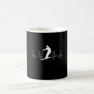 Heartbeat Skift för skidåkare Kaffemugg