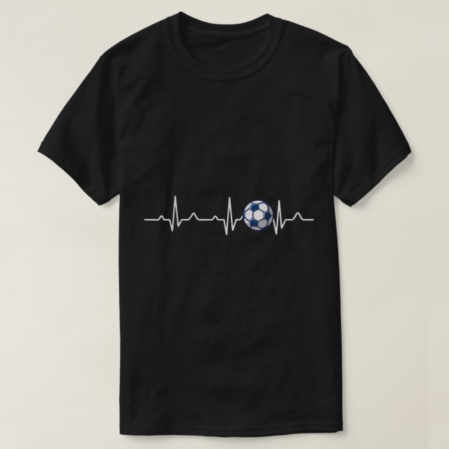 Heartbeat Soccer Lover Gift  T Shirt (Design framsida)