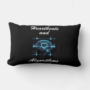 "Heartbeats and Algorithms" futuristiska kärlek Lumbarkudde