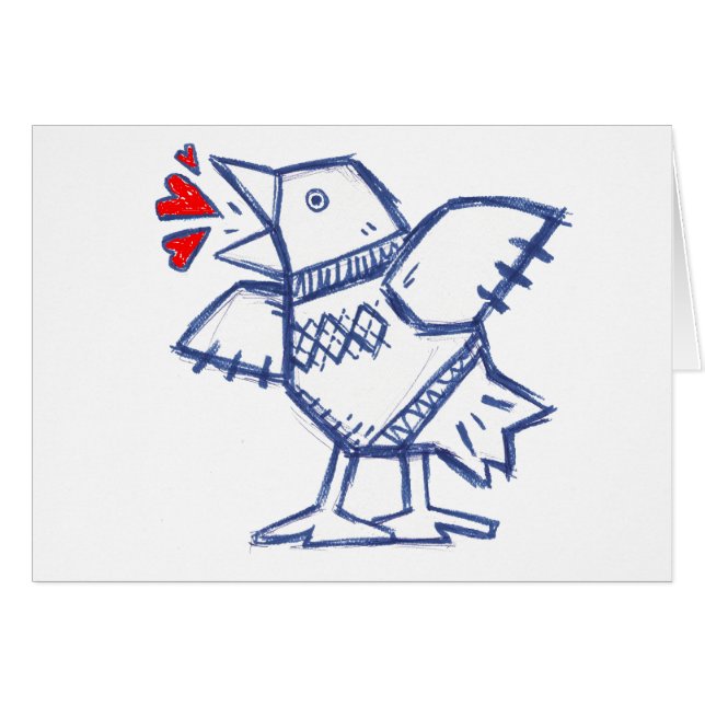 Heartbird Hälsningskort (Framsidan Horizontal)