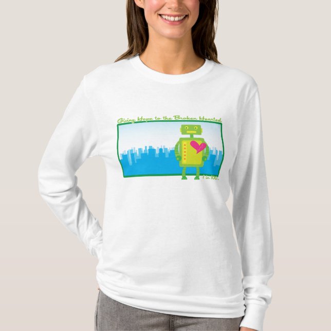 HeartBot dam Longsleeve T-shirt (Framsida)