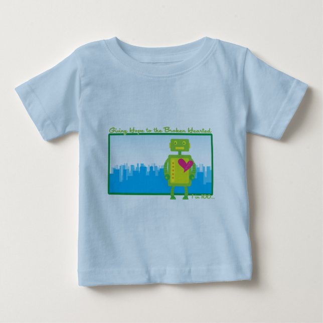 HeartBot spädbarnT-tröja Tee Shirt (Framsida)
