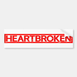 Heartbroke Frimärke Bildekal