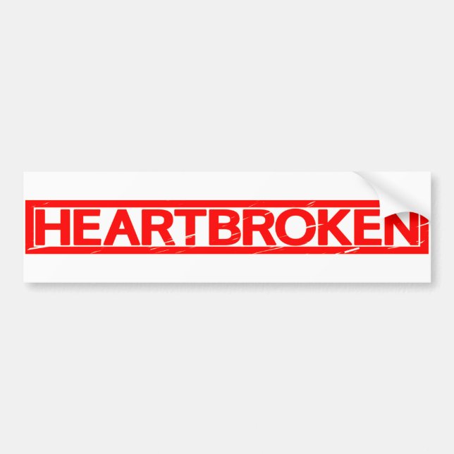 Heartbroke Frimärke Bildekal (Framsidan)