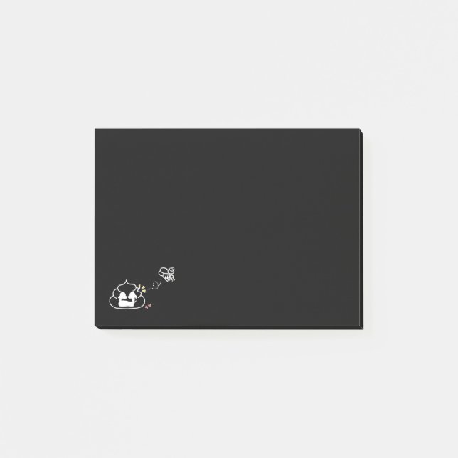 Heartbroke Poop - Brootsch the PooPoo Post-it Block (Framsida)