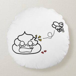 Heartbroke Poop - Brootsch the PooPoo Rund Kudde