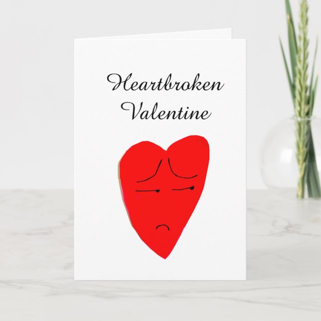HEARTBROKEN VALENTINE-kort Helgkort (Framsida)