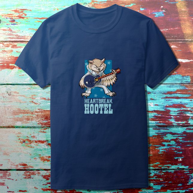 Heartbryt Hootel Funny Rockstjärna Uggla Tecknad T Shirt (Skapare uppladdad)