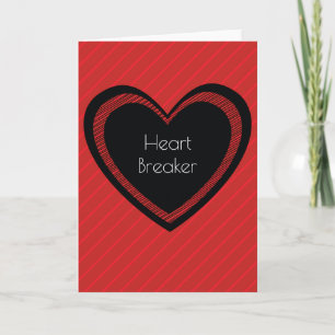 Heartbrytare Red and Black Kort för hälsning