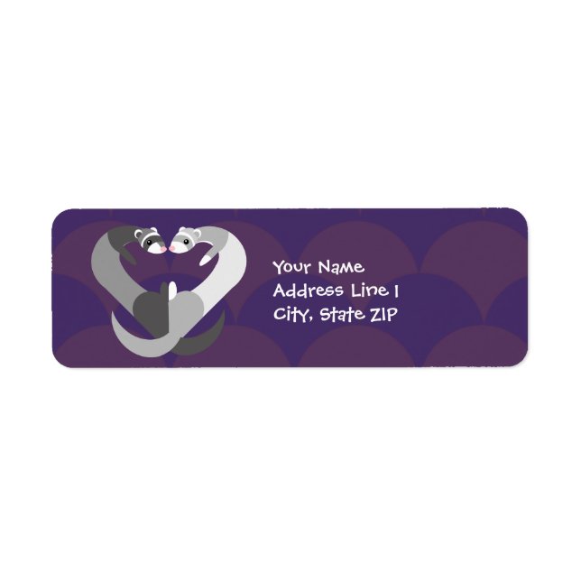 Hearter av färjeetiketter returadress etikett (Framsidan)