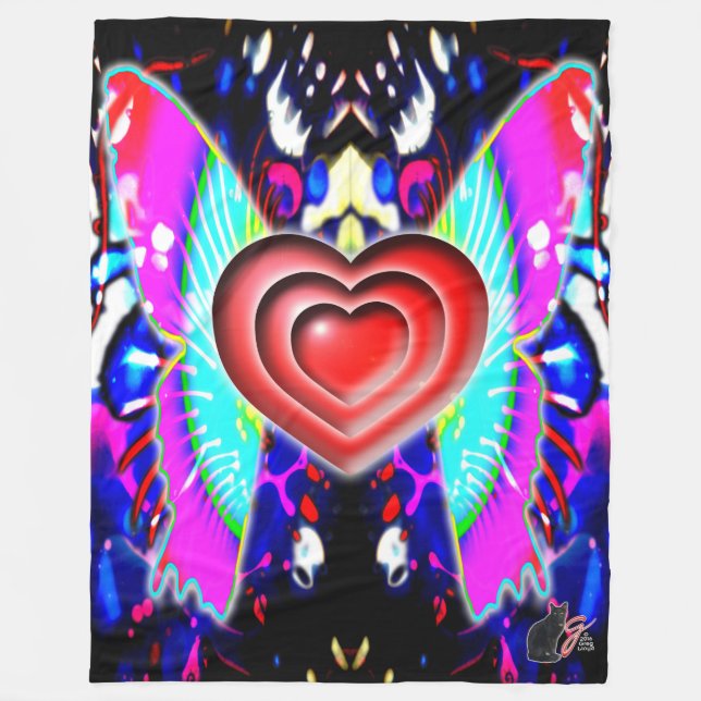 Hearter av Glys Fleece Blanket (Framsidan)