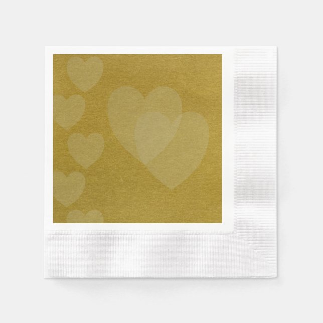 Hearter av Guld Pappra blöjor Pappersservett (Framsidan)