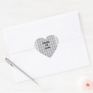 Hearter av Kärlek Hjärtformat Klistermärke