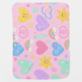 Hearter & Doodles baby Blanket - Mjuk pastellkatjo Bebisfilt