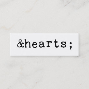 Hearter i HTML Mini Visitkort
