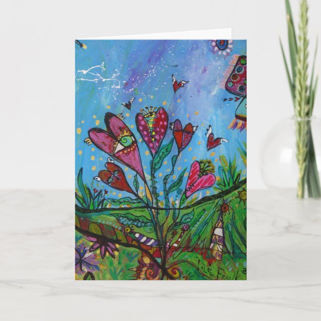 Hearter i Wonderland Helgkort (Framsida)