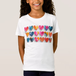 Hearter med skissörer och droppar t shirt